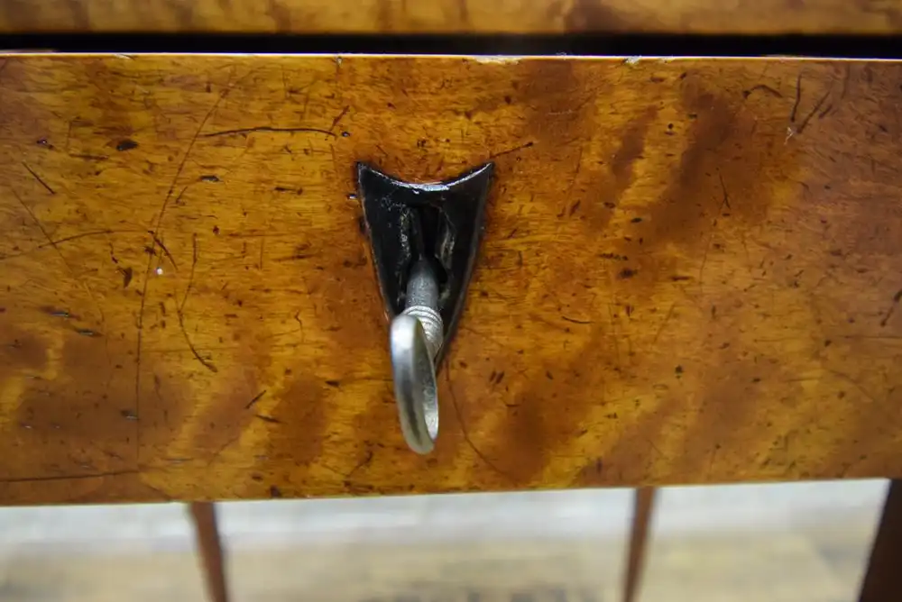 Nähtisch Biedermeier um 1860 Birke  1