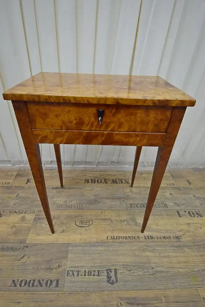Nähtisch Biedermeier um 1860 Birke  2