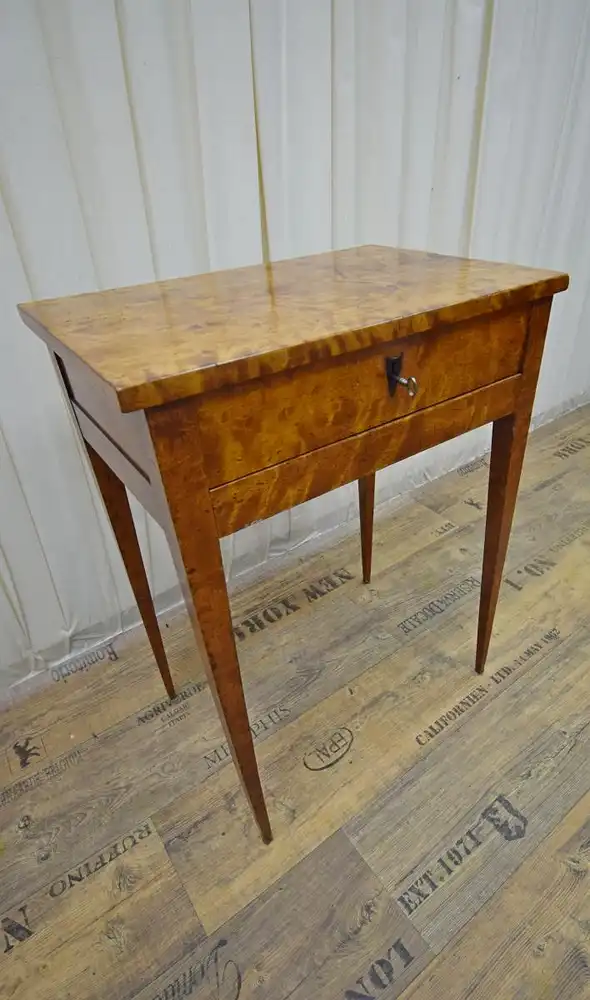 Nähtisch Biedermeier um 1860 Birke  3