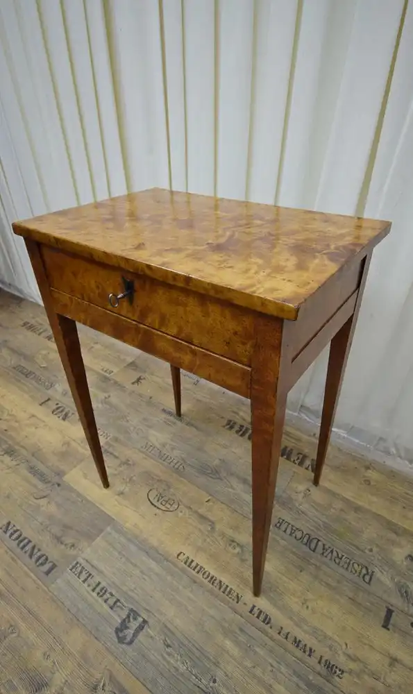 Nähtisch Biedermeier um 1860 Birke  4