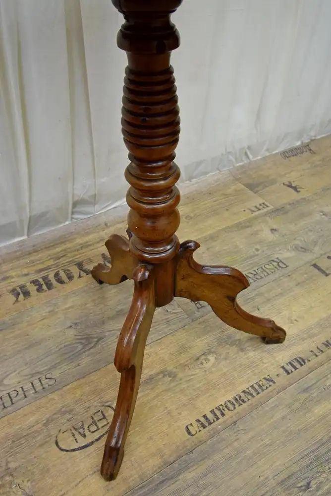 Beistelltisch um 1850 Mahagoni Schellack matt  4