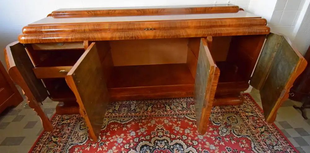 Sideboard Art Deco um 1915 kaukasischer Nussbaum  1