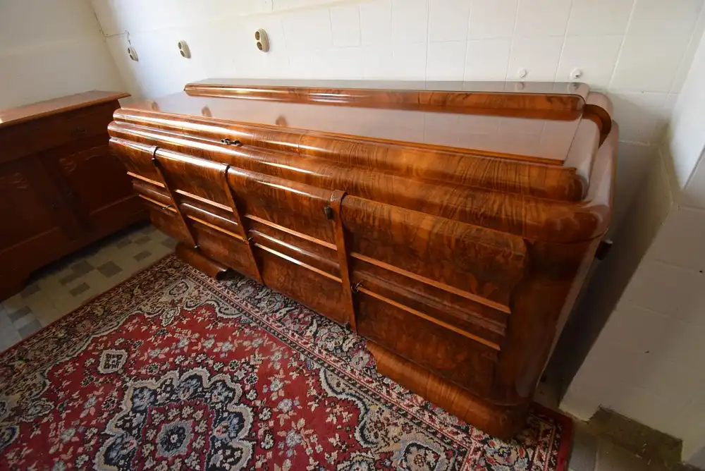 Sideboard Art Deco um 1915 kaukasischer Nussbaum  3