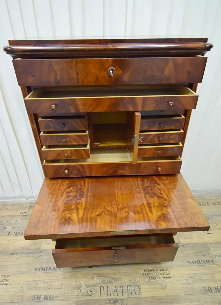 Sekretär Biedermeier um 1840/50 Mahagoni  9
