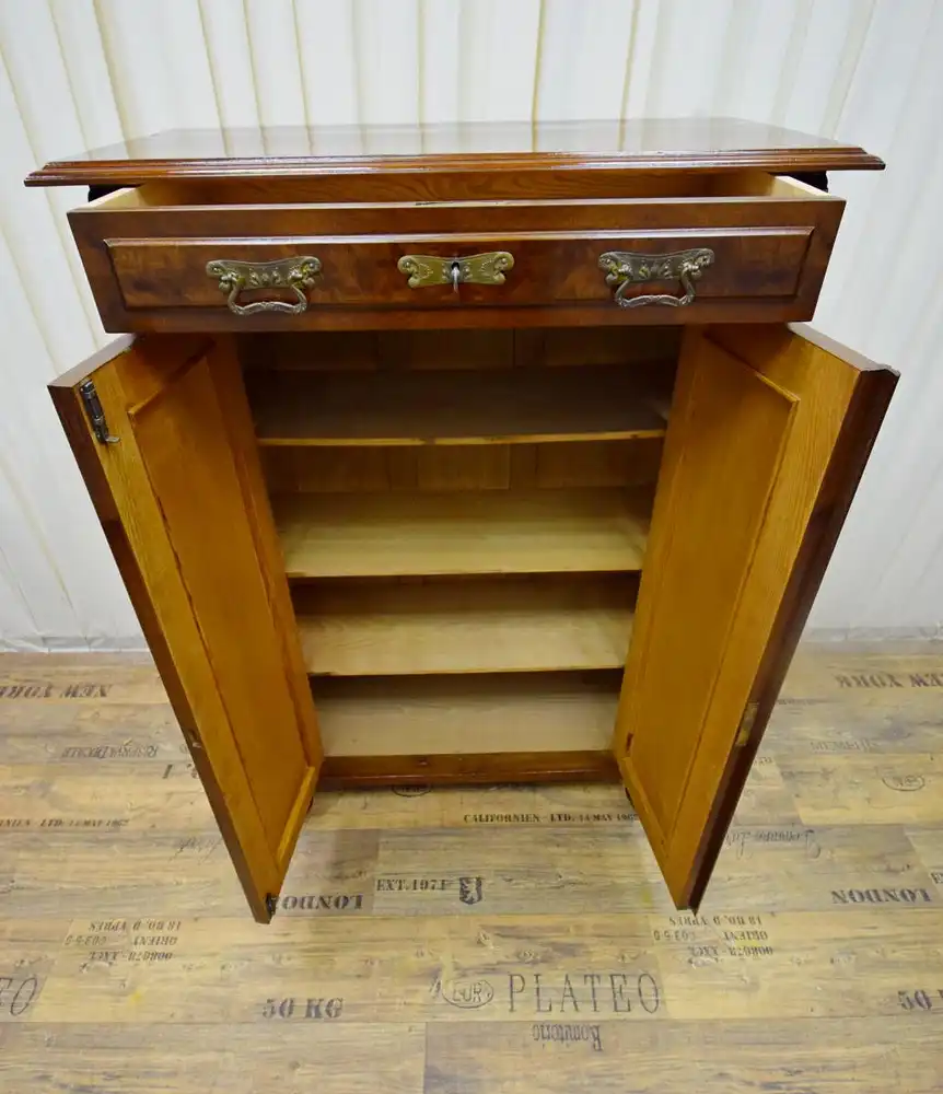 Vertiko Jugendstil Nussbaum um 1890  5