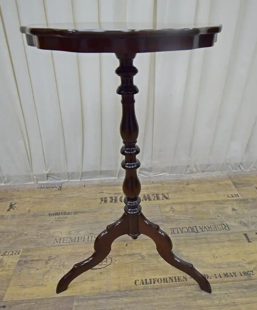 Beistelltisch Mahagoni Schellack Biedermeier um 1860  1
