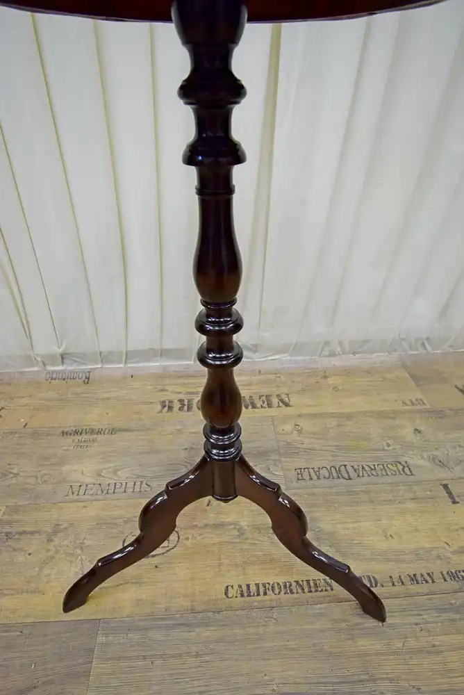 Beistelltisch Mahagoni Schellack Biedermeier um 1860  2