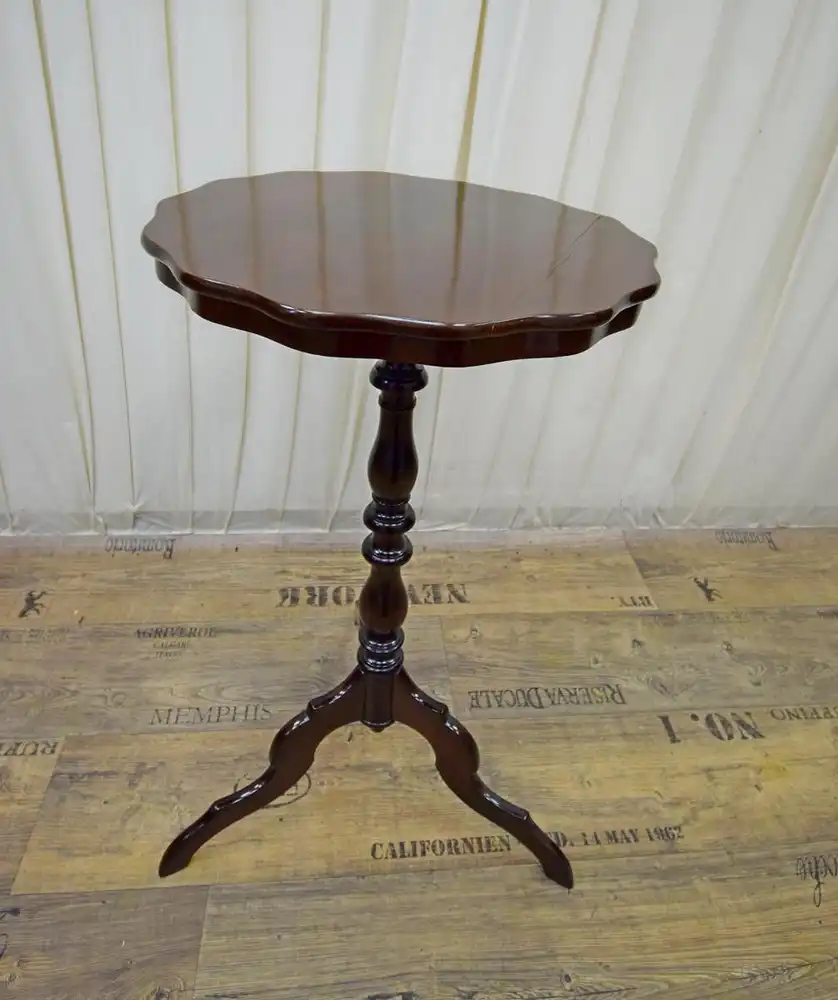 Beistelltisch Mahagoni Schellack Biedermeier um 1860  4