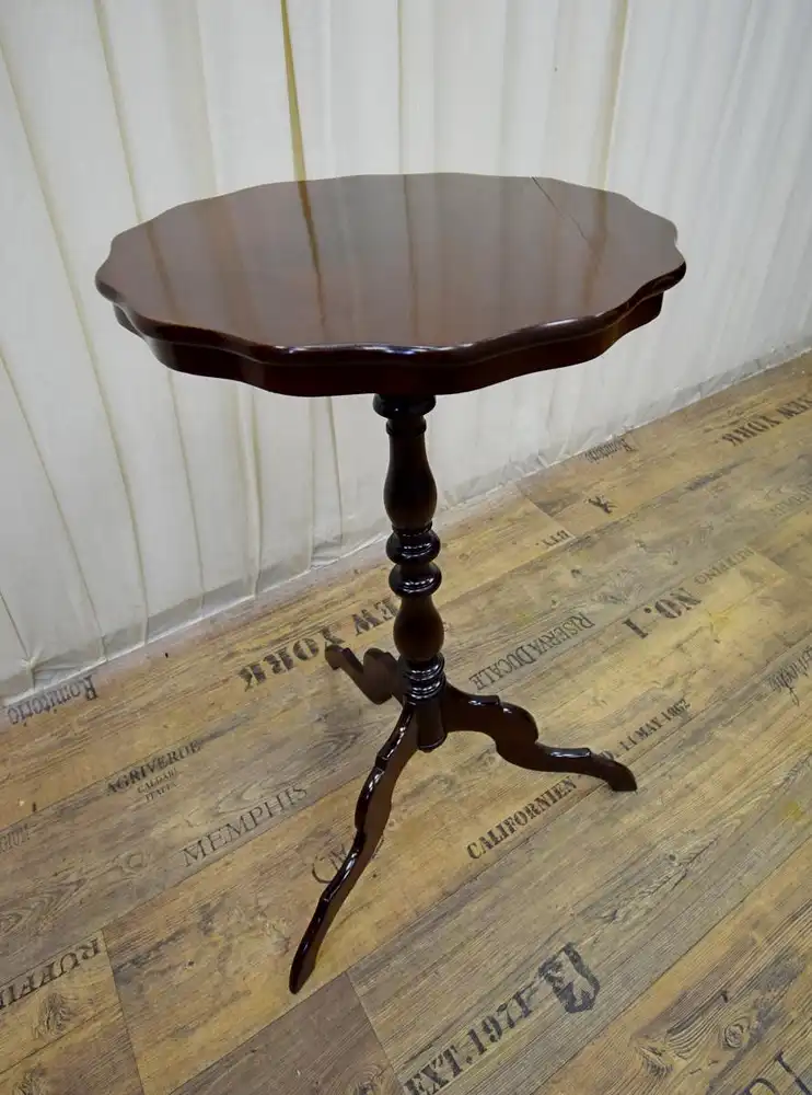Beistelltisch Mahagoni Schellack Biedermeier um 1860  5
