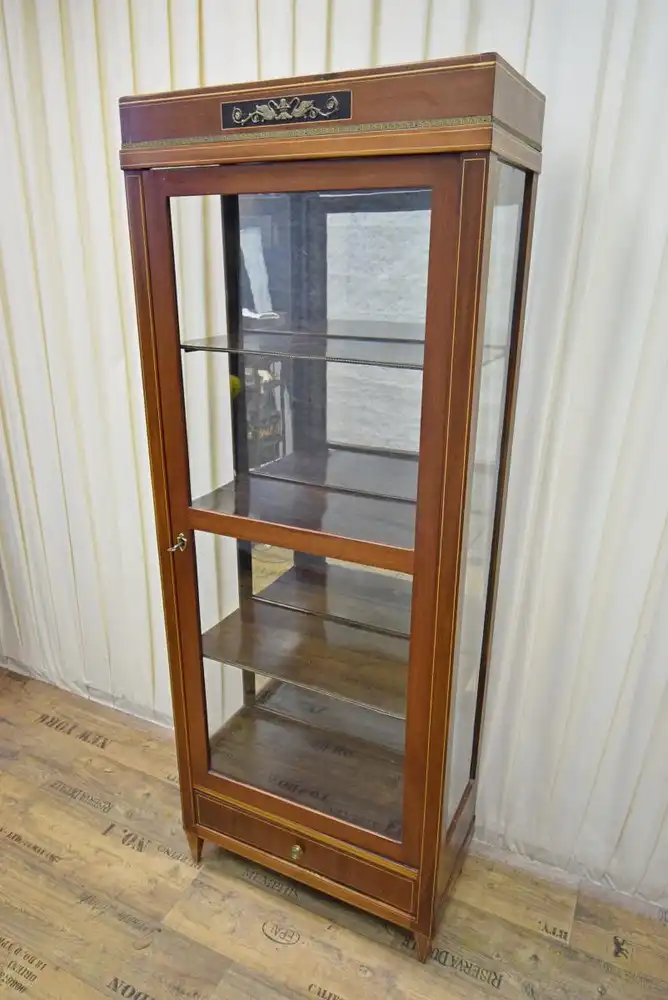 Vitrine  Englisch Empire Stil Eiche um 1920 1