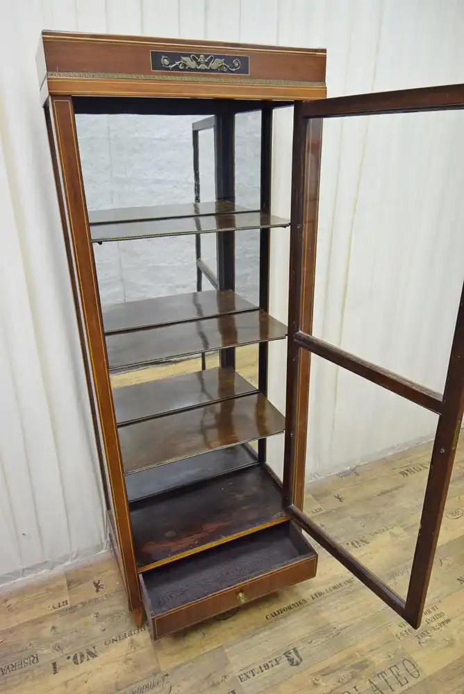 Vitrine  Englisch Empire Stil Eiche um 1920 2