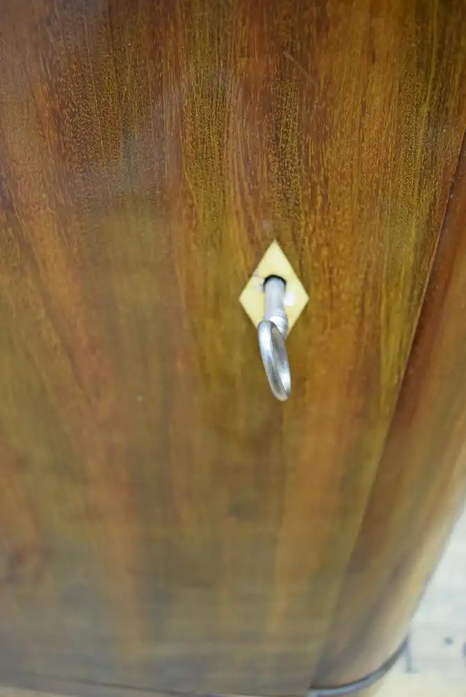 Eckschrank Biedermeier um 1850 Mahagoni mit Messing Intarsien  3