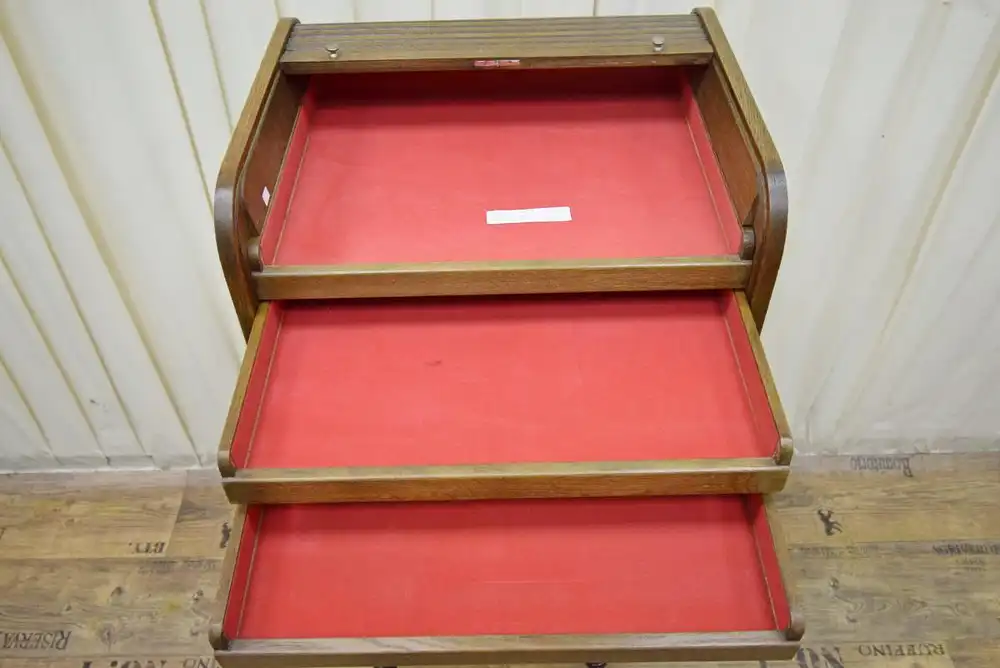 Schmuck oder Besteckkasten Eiche massiv um 1900  4