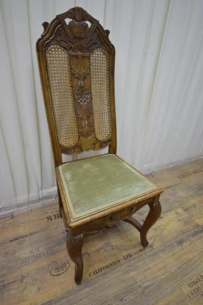 1 Paar Stühle Barock Stil um 1900/1920 Eiche massiv  1