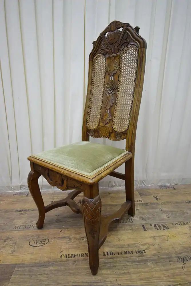 1 Paar Stühle Barock Stil um 1900/1920 Eiche massiv  2