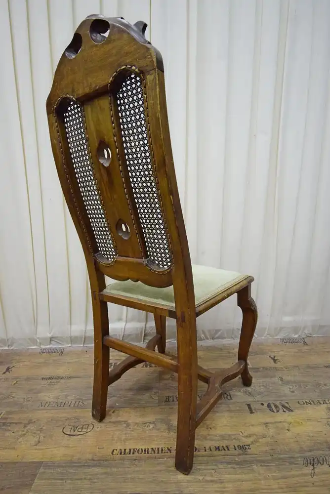 1 Paar Stühle Barock Stil um 1900/1920 Eiche massiv  4
