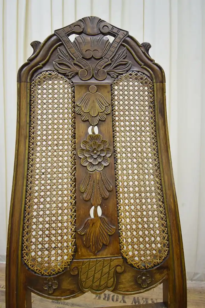 1 Paar Stühle Barock Stil um 1900/1920 Eiche massiv  5