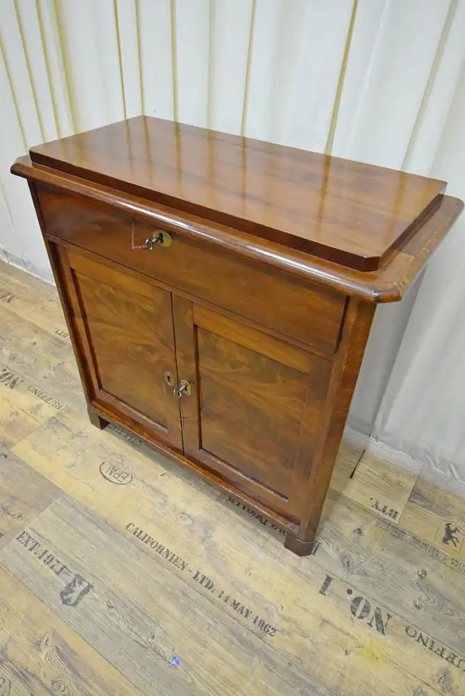 Kommode Spät Biedermeier 1840/50 Mahagoni Schellack  9