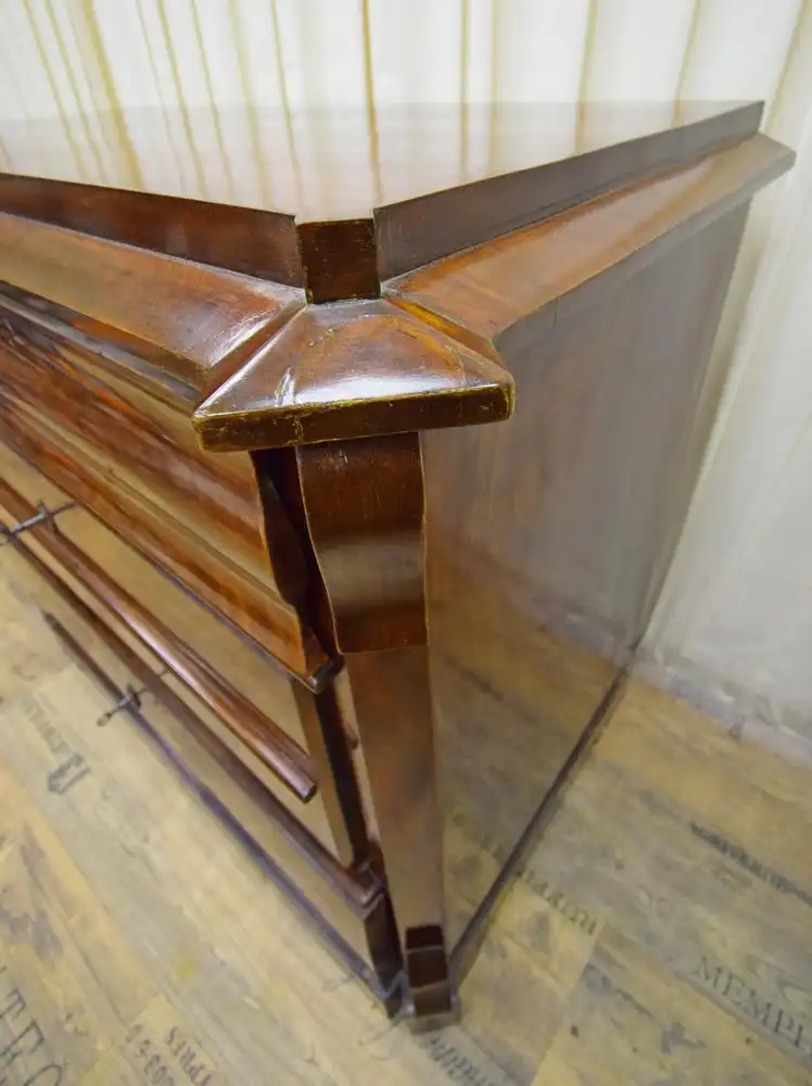 Kommode Biedermeier um 1850 Mahagoni Schellack  3