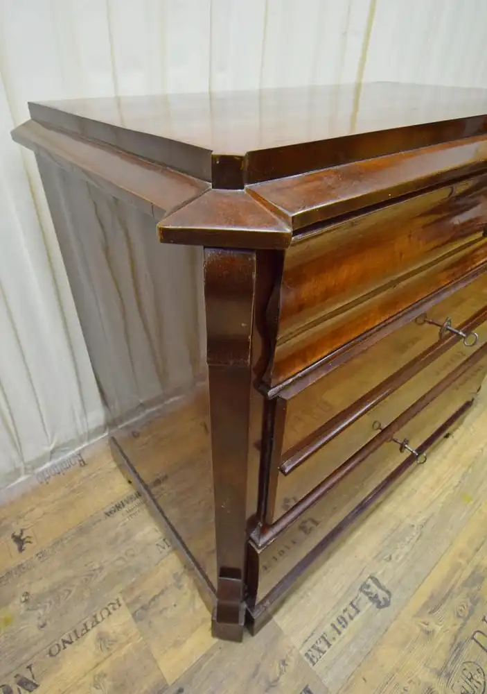 Kommode Biedermeier um 1850 Mahagoni Schellack  4