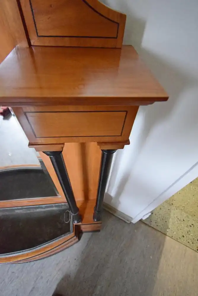 Standspiegel Art Deco um 1920 Nussbaum  3