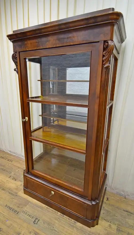 Vitrine Mahagoni Biedermeier um 1830  1