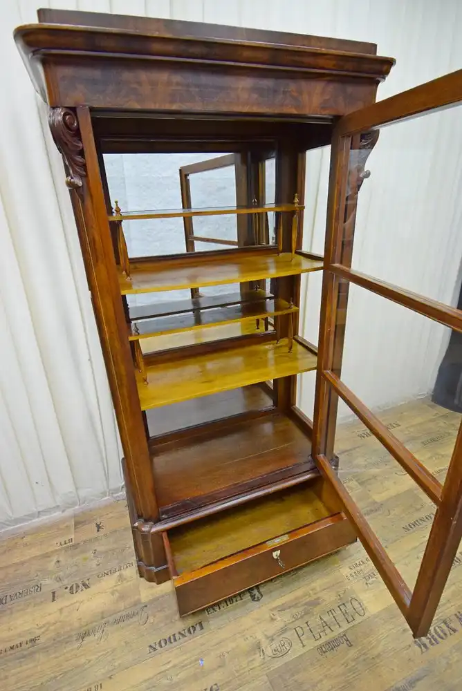 Vitrine Mahagoni Biedermeier um 1830  5