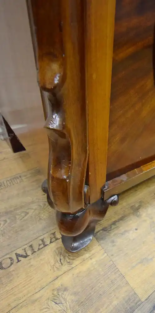 Vitrinenschrank mit Aufsatz Louis Philippe um 1860 Mahagoni  7