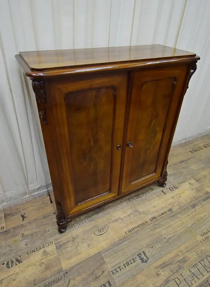 Kommode Biedermeier um 1850/60 Mahagoni Schellack  1