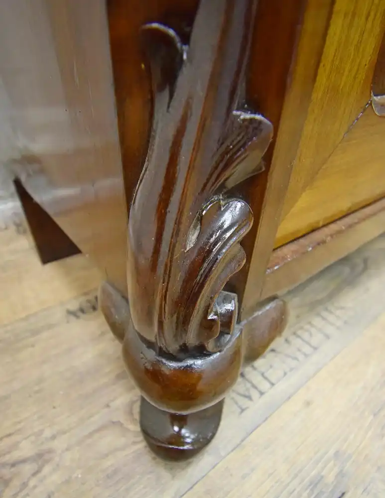 Kommode Biedermeier um 1850/60 Mahagoni Schellack  7
