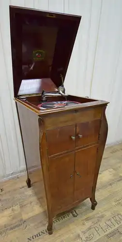 Grammophonschrank Gramola um 1920 Mahagoni voll funktionsfähig 