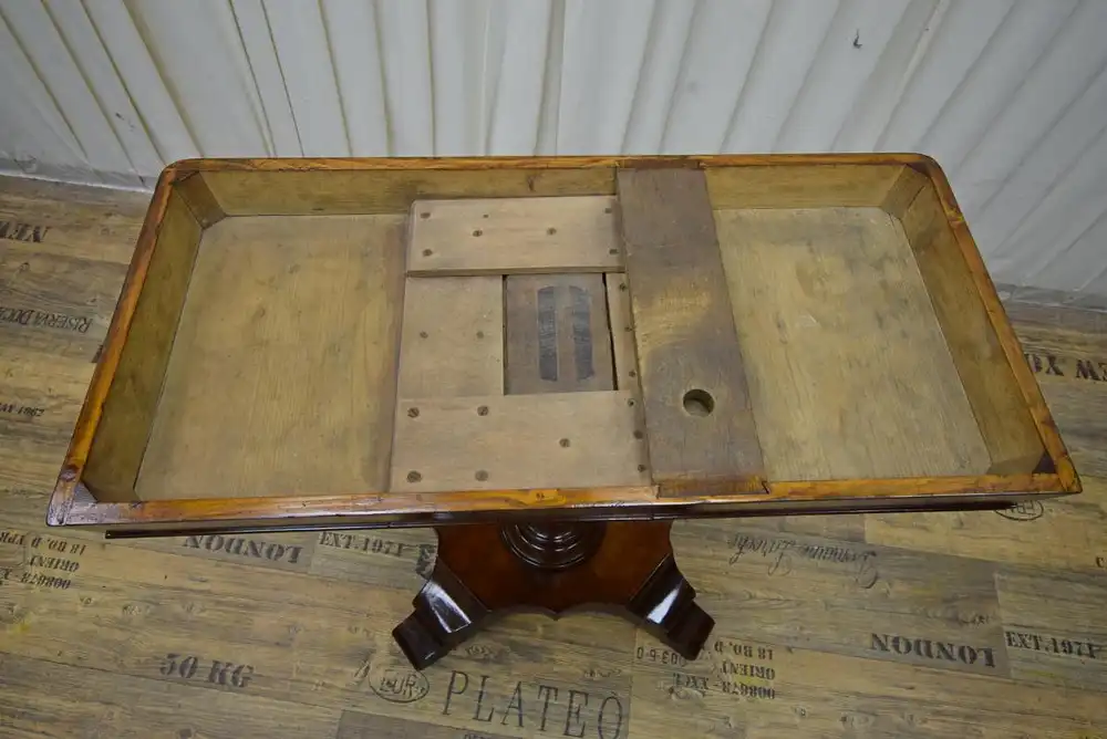 Klapptisch Biedermeier 1830/40 Mahagoni Schellack   6