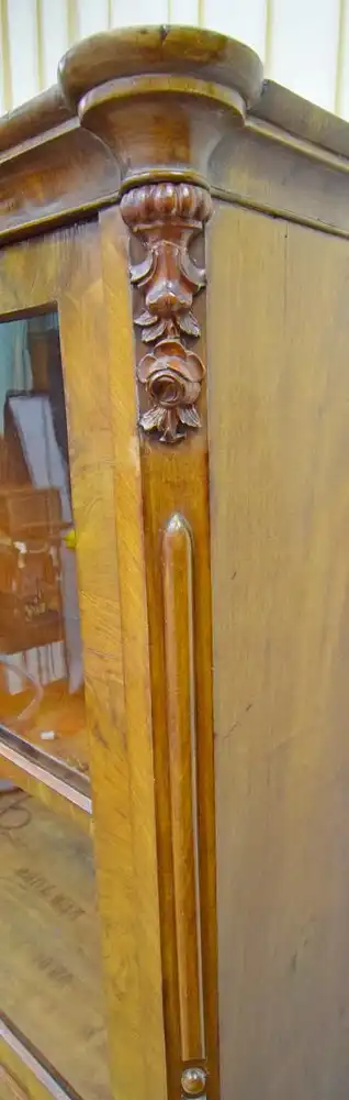Vitrinenschrank Spätbiedermeier 1860/70 Mahagoni  4