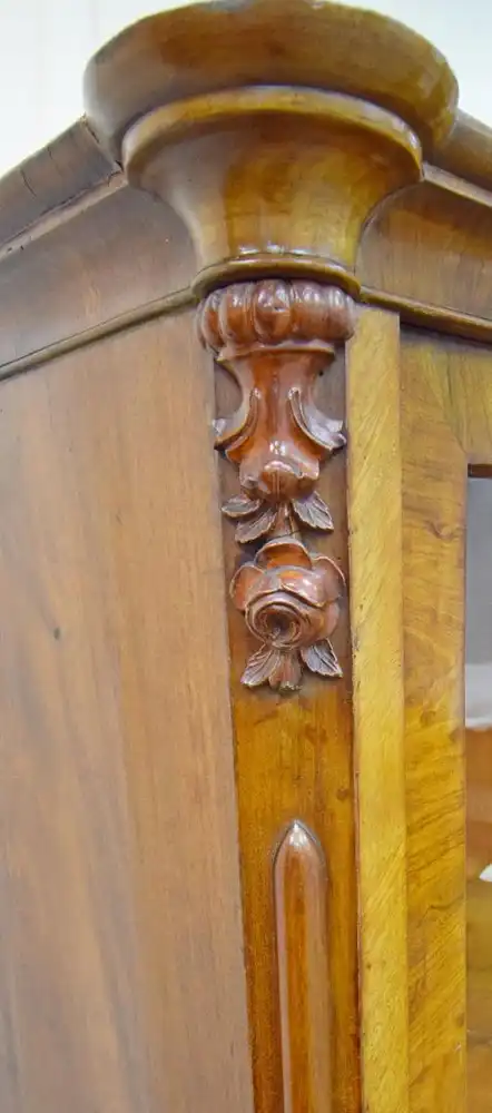 Vitrinenschrank Spätbiedermeier 1860/70 Mahagoni  6