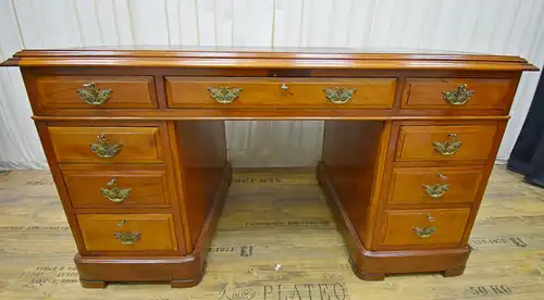 Schreibtisch Englisch Doubledesk um 1870 Mahagoni Schellack 