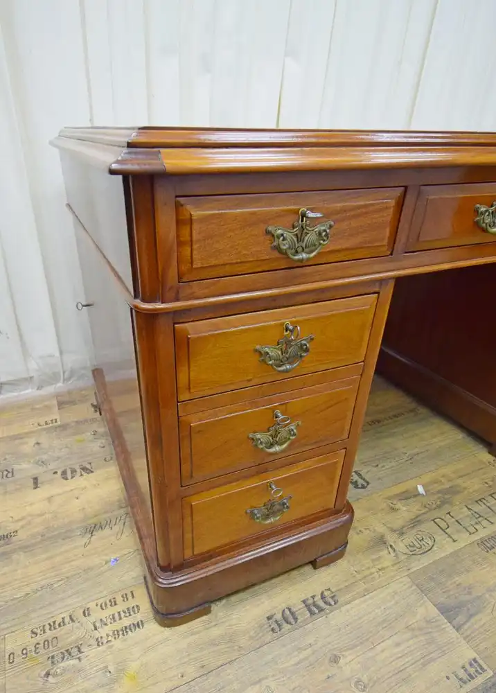Schreibtisch Englisch Doubledesk um 1870 Mahagoni Schellack  2