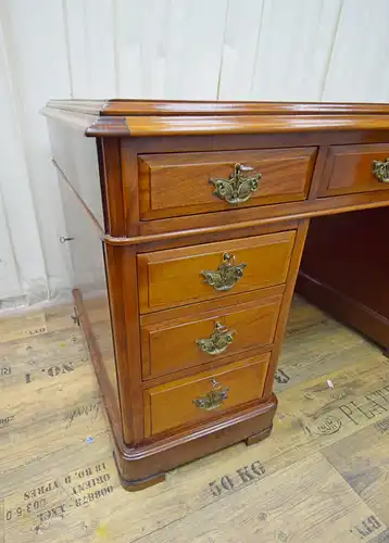 Schreibtisch Englisch Doubledesk um 1870 Mahagoni Schellack 
