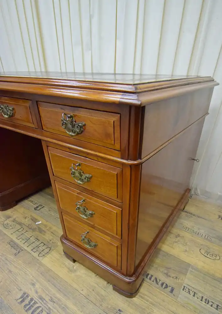 Schreibtisch Englisch Doubledesk um 1870 Mahagoni Schellack  3