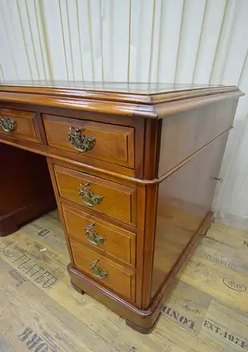 Schreibtisch Englisch Doubledesk um 1870 Mahagoni Schellack 