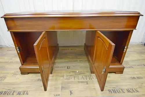 Schreibtisch Englisch Doubledesk um 1870 Mahagoni Schellack 
