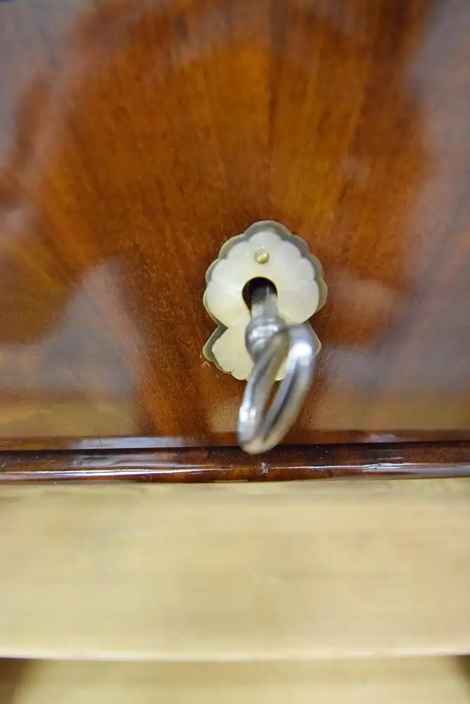 Eckschrank Biedermeier um 1830/40 Mahagoni Schellack  5