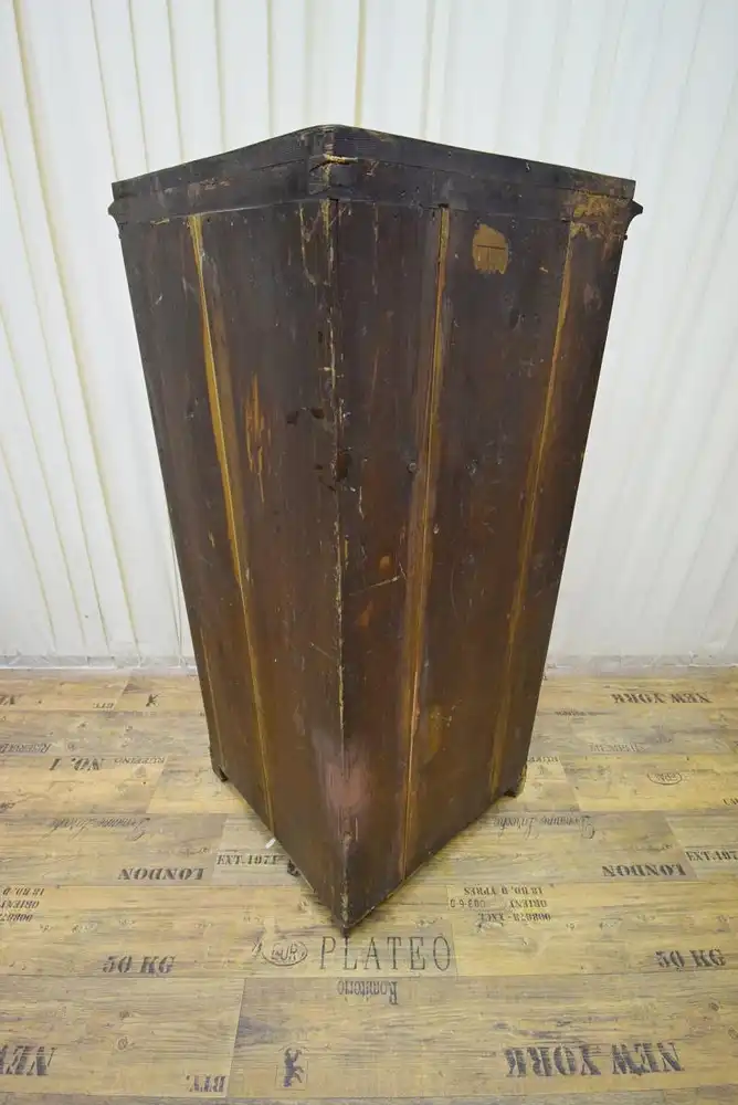 Eckschrank Biedermeier um 1830/40 Mahagoni Schellack  7
