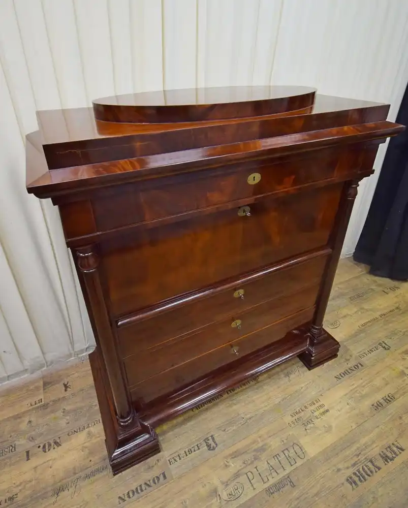 Sekretär Biedermeier um 1820 Mahagoni Schellack  1
