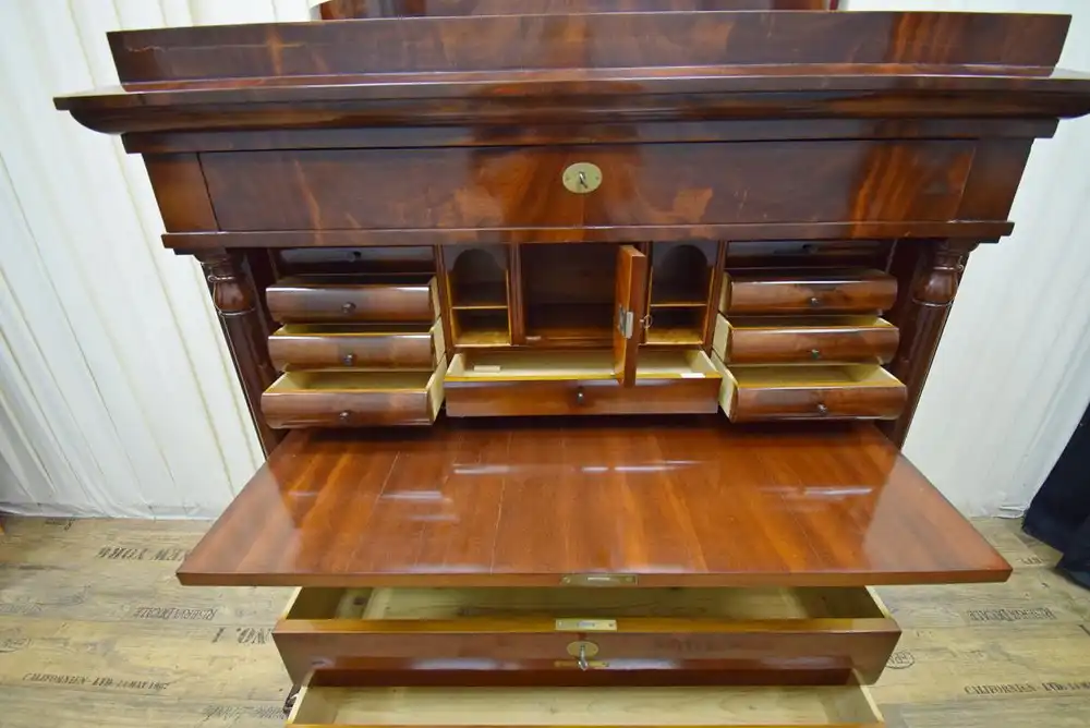 Sekretär Biedermeier um 1820 Mahagoni Schellack  5