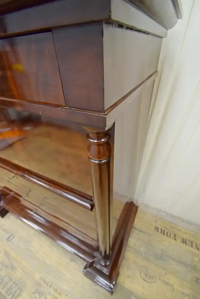 Sekretär Biedermeier um 1820 Mahagoni Schellack  7