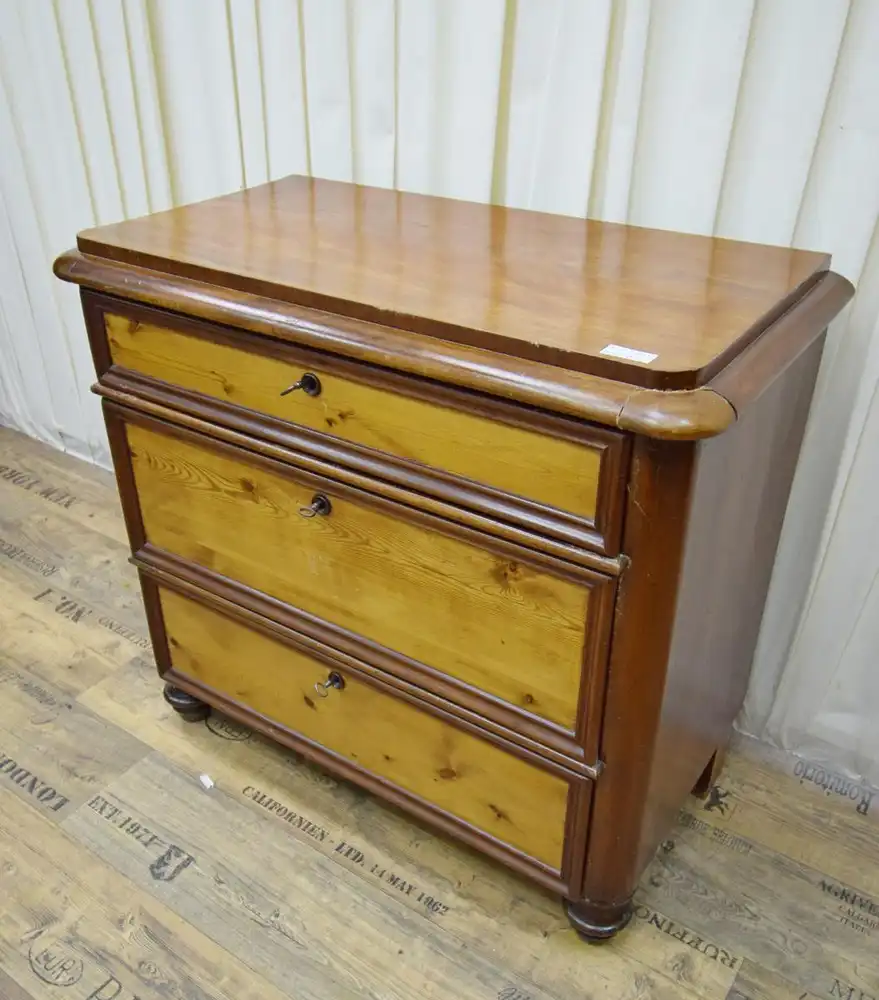 Kommode Biedermeier um 1840/50 Mahagoni/Kiefer  2