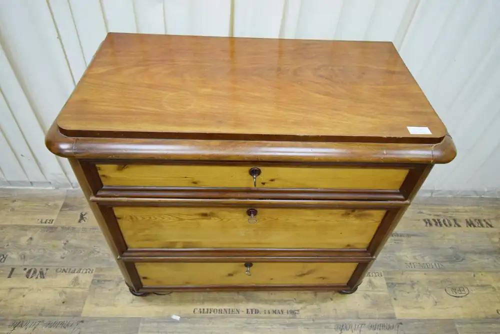 Kommode Biedermeier um 1840/50 Mahagoni/Kiefer  5