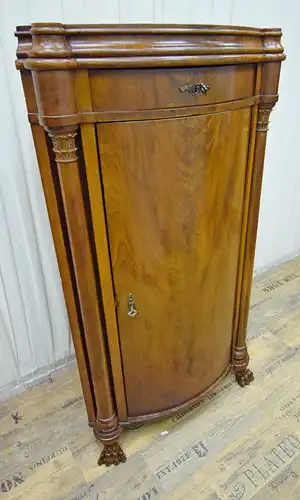 Eckschrank Biedermeier um 1830 Mahagoni Schellack 