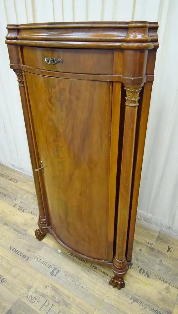 Eckschrank Biedermeier um 1830 Mahagoni Schellack  2