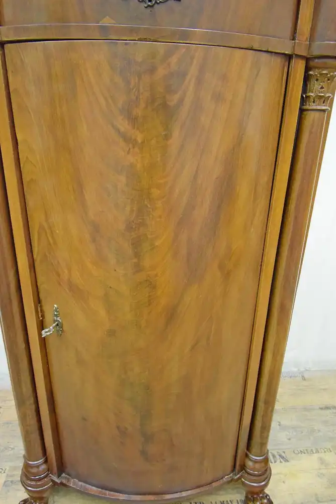 Eckschrank Biedermeier um 1830 Mahagoni Schellack  5